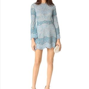 Wayf dream lover lace blue Mini dress